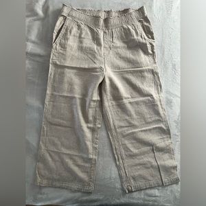 Old Navy linen blend crop wide leg pants
